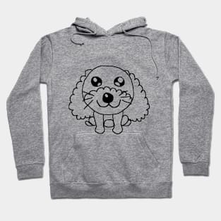 Joyful Pup: Smiling Sketch Hoodie